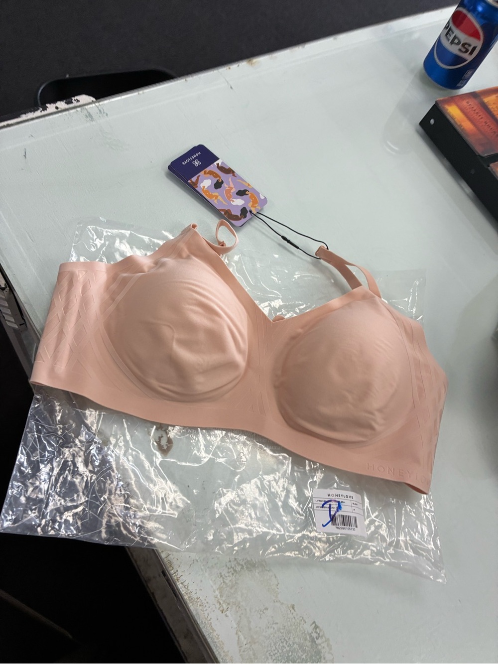 Honeylove Silhouette Wireless Bra Woman's Sz Med 36 B/C Blush Pink Shaping NWT